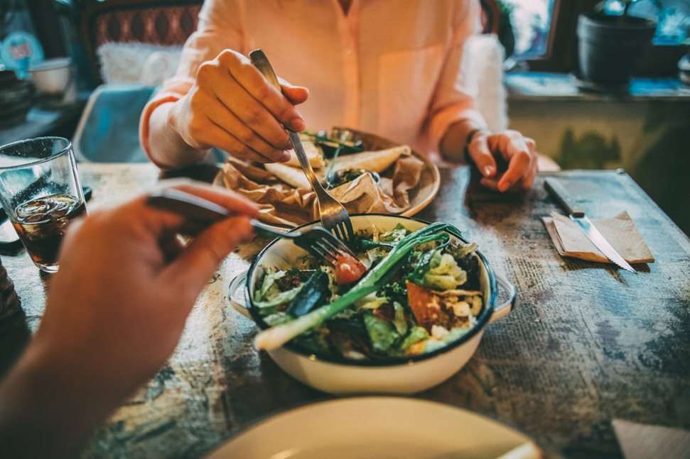 Couple sharing a healthy meal