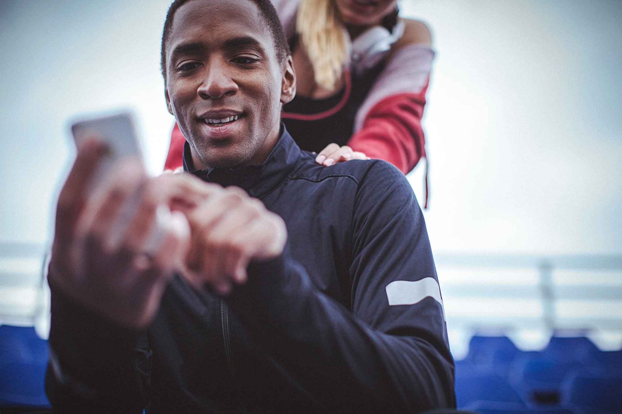 Man on his phone signing up for MyLife challenge