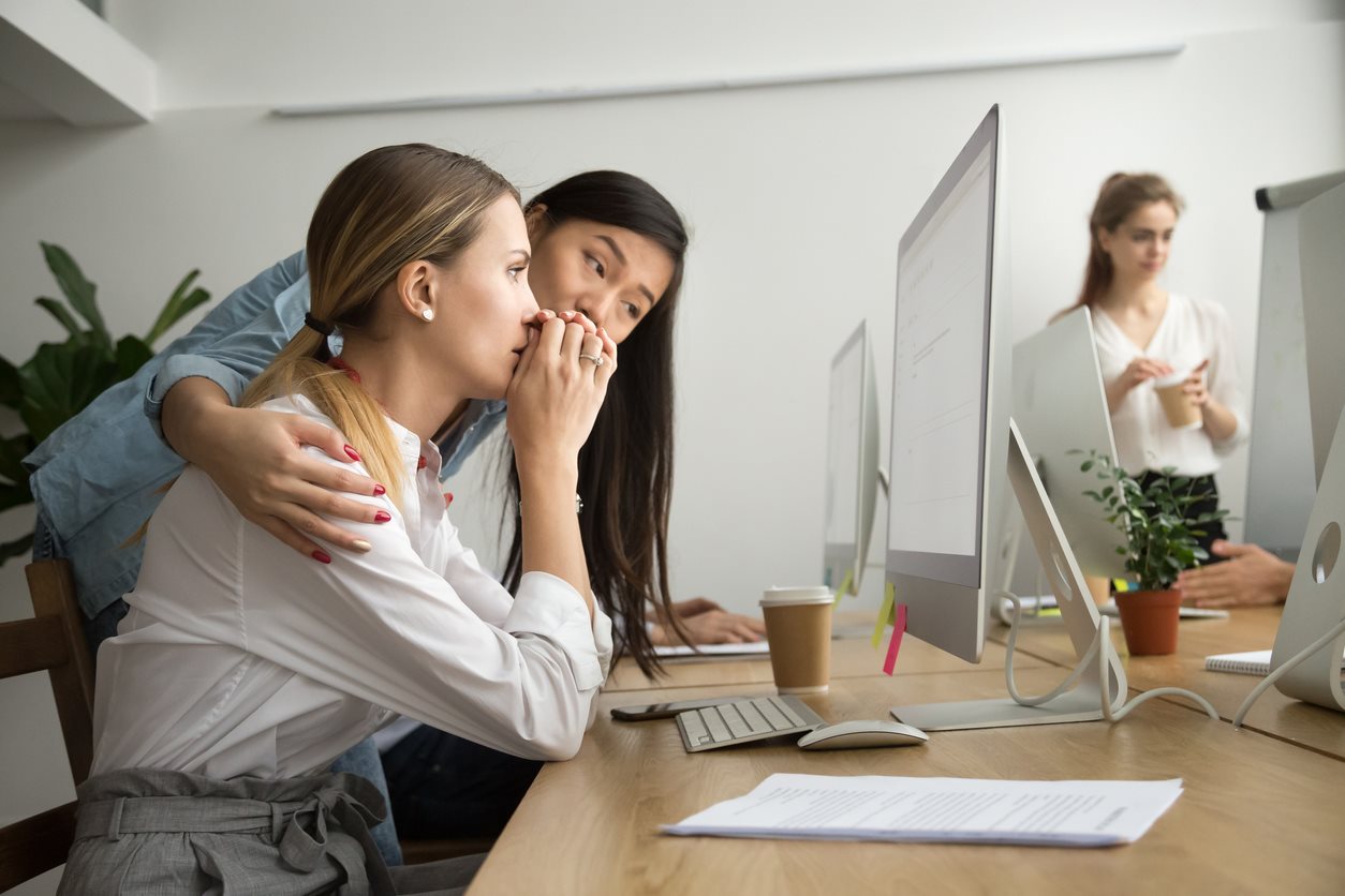 comforting a colleague