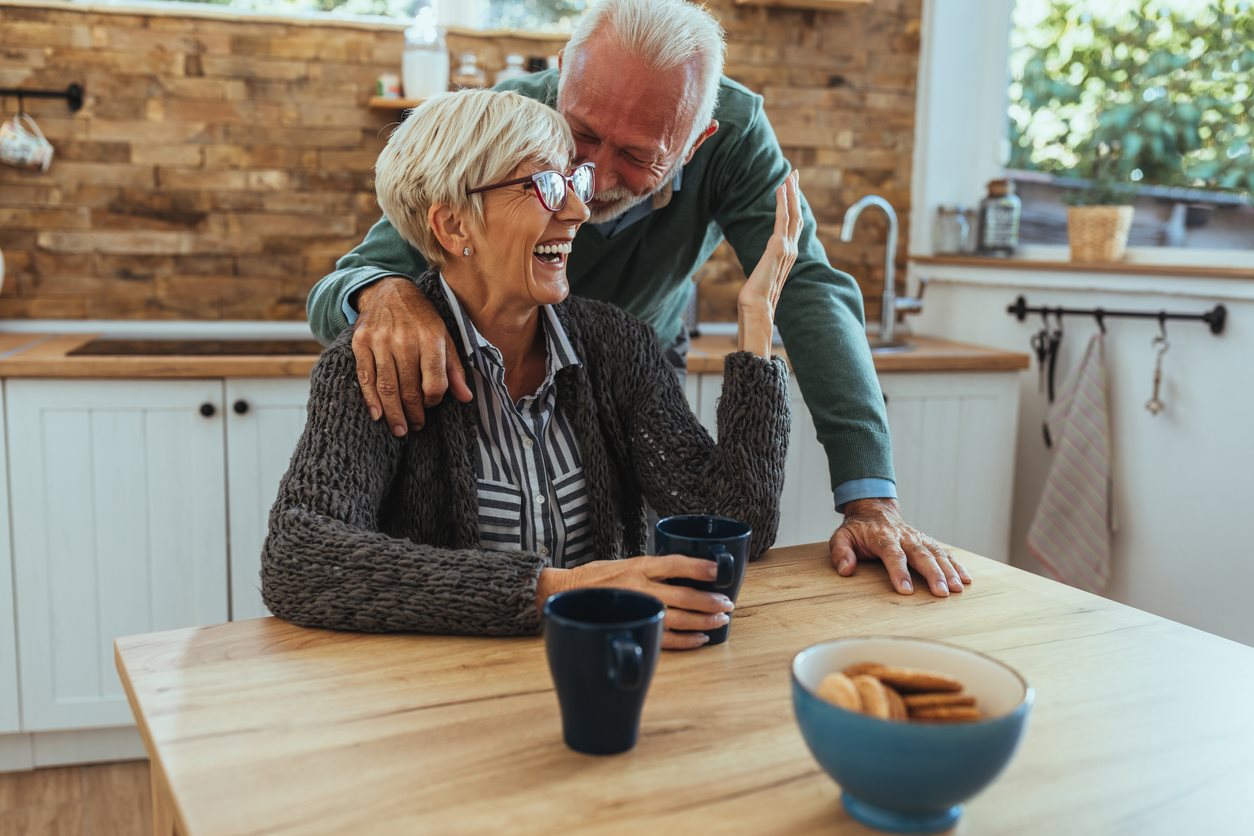 older couple in kitchen