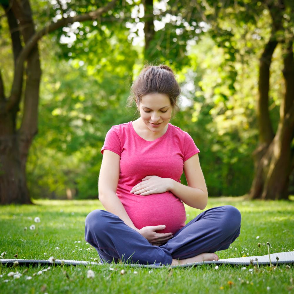 woman relaxing in park