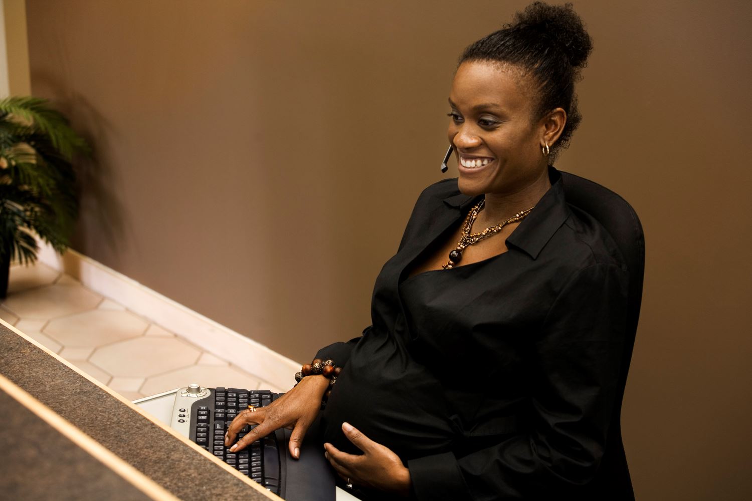 woman working in office