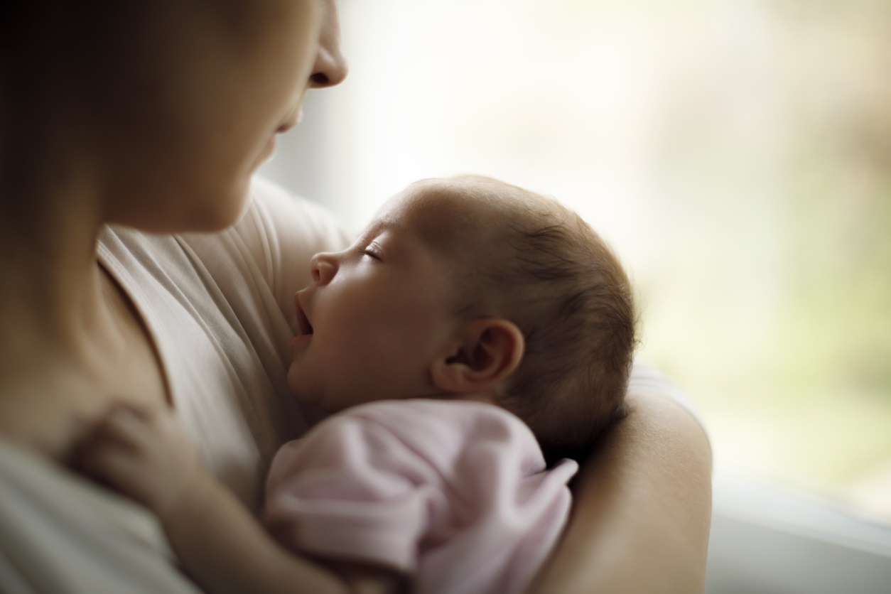 woman and baby