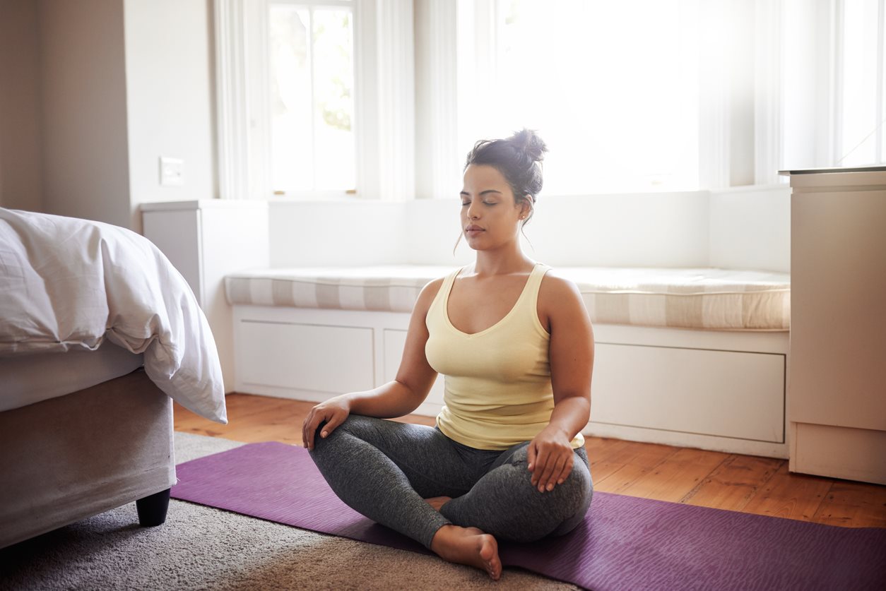 woman meditating