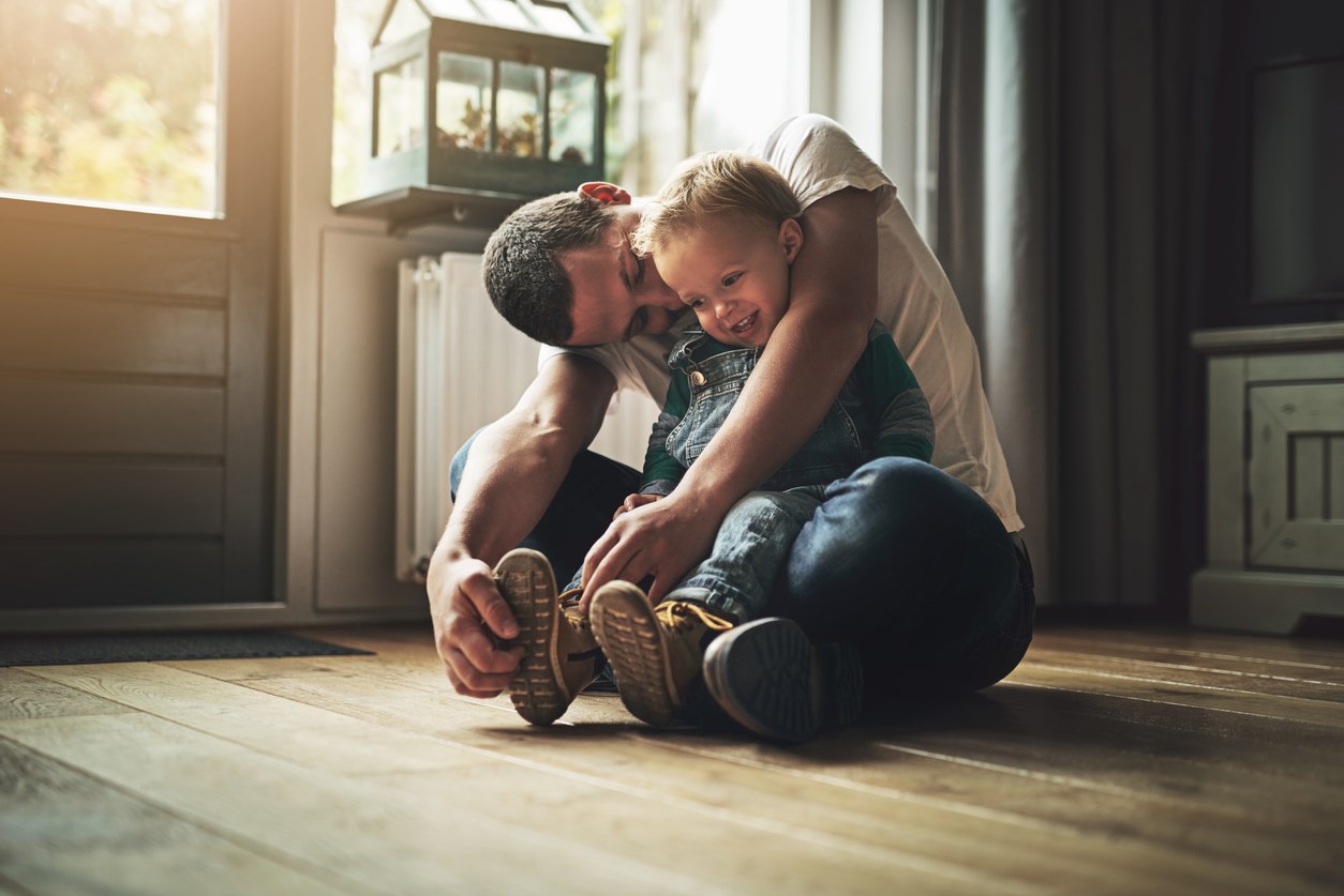 dad and toddler