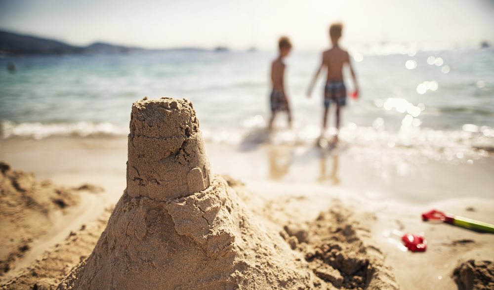 Sandcastle on the beach